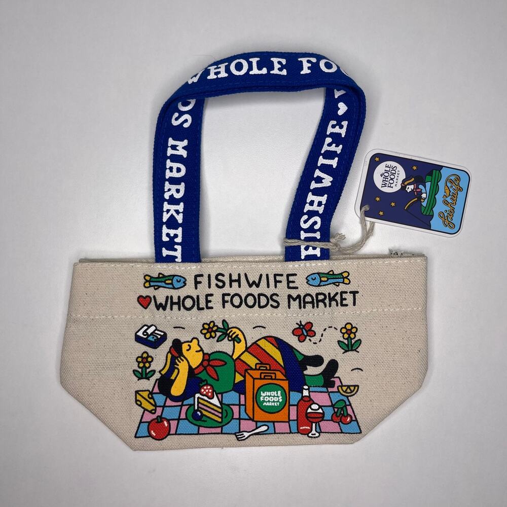 Whole Foods Market x Fishwife — Limited Edition Micro Cotton Canvas Tote Bag NWT